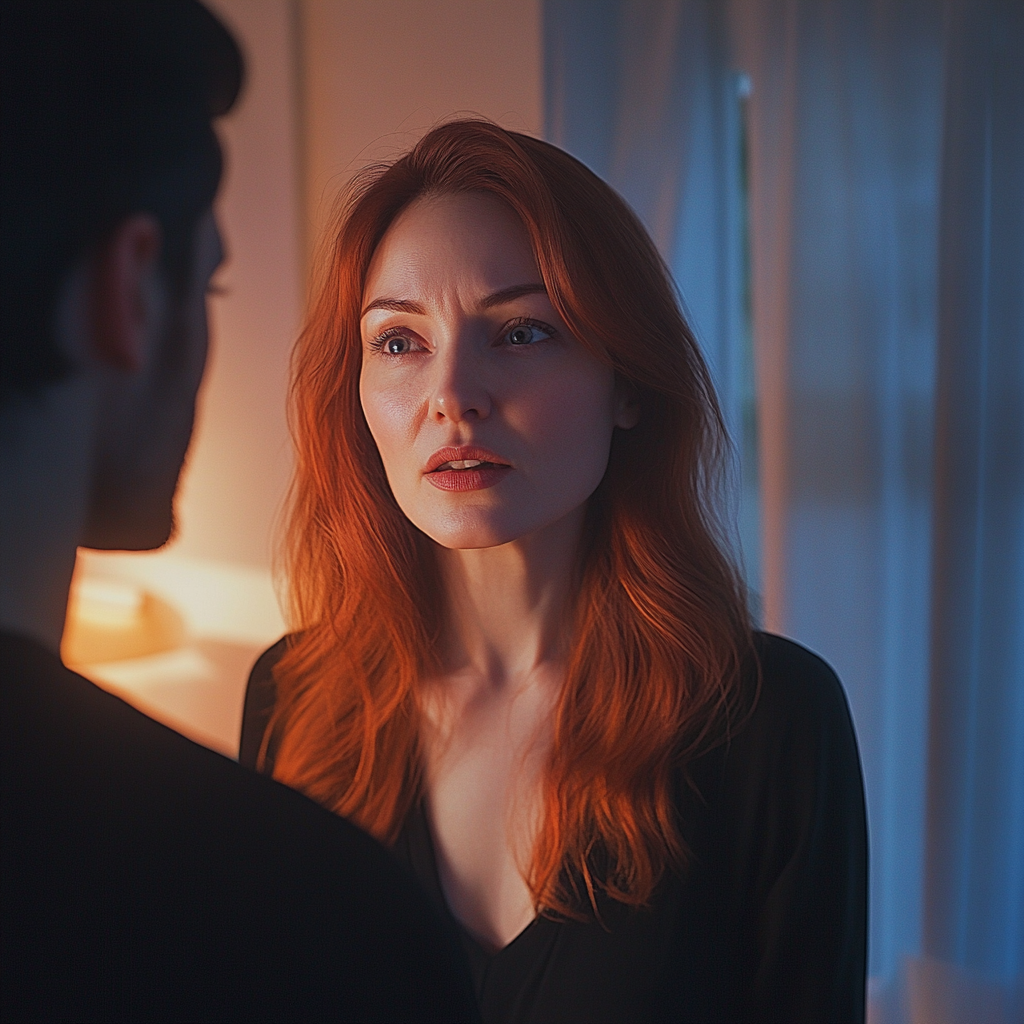 A woman looking at her husband | Source: No source