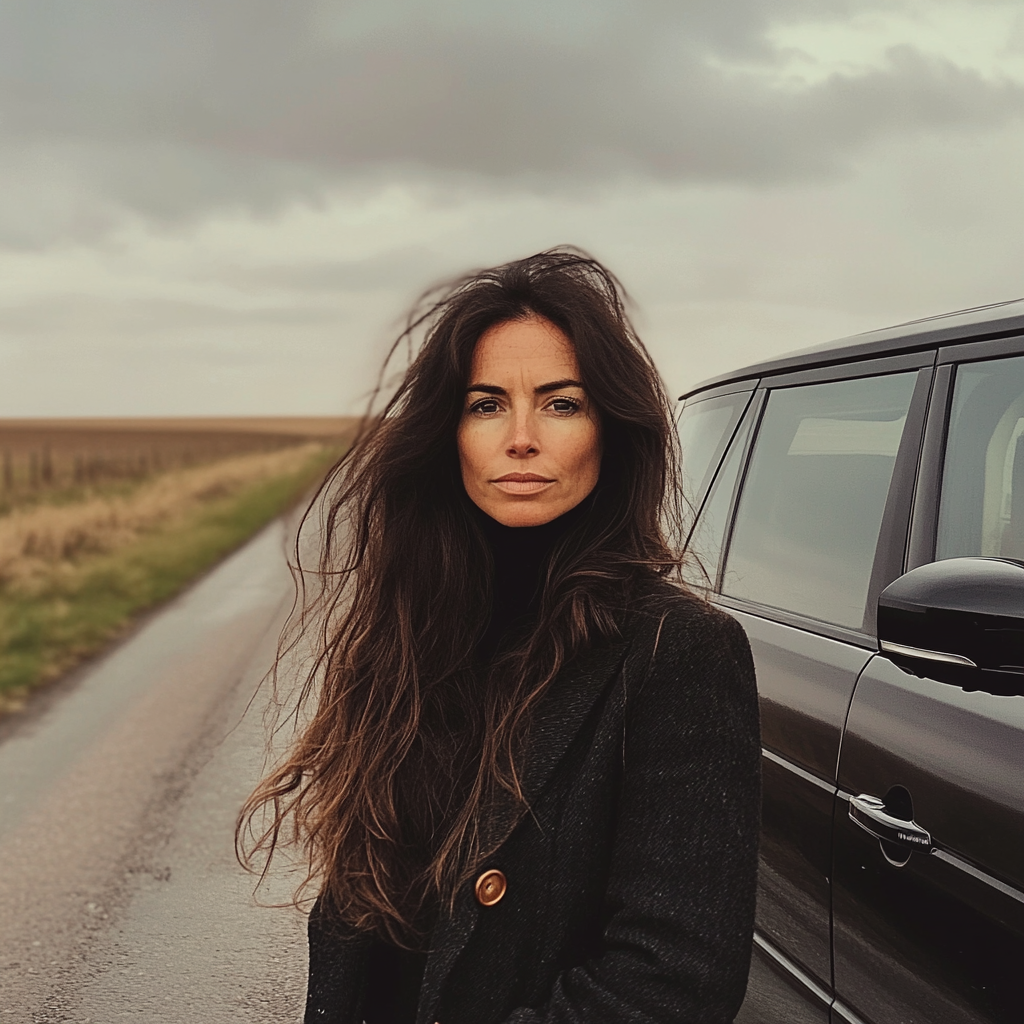 A woman standing next to a car | Source: No source