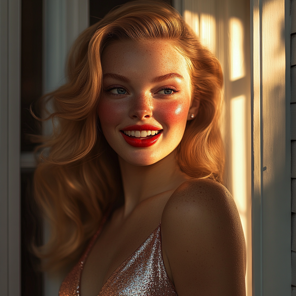 A woman looking at someone and smiling | Source: No source