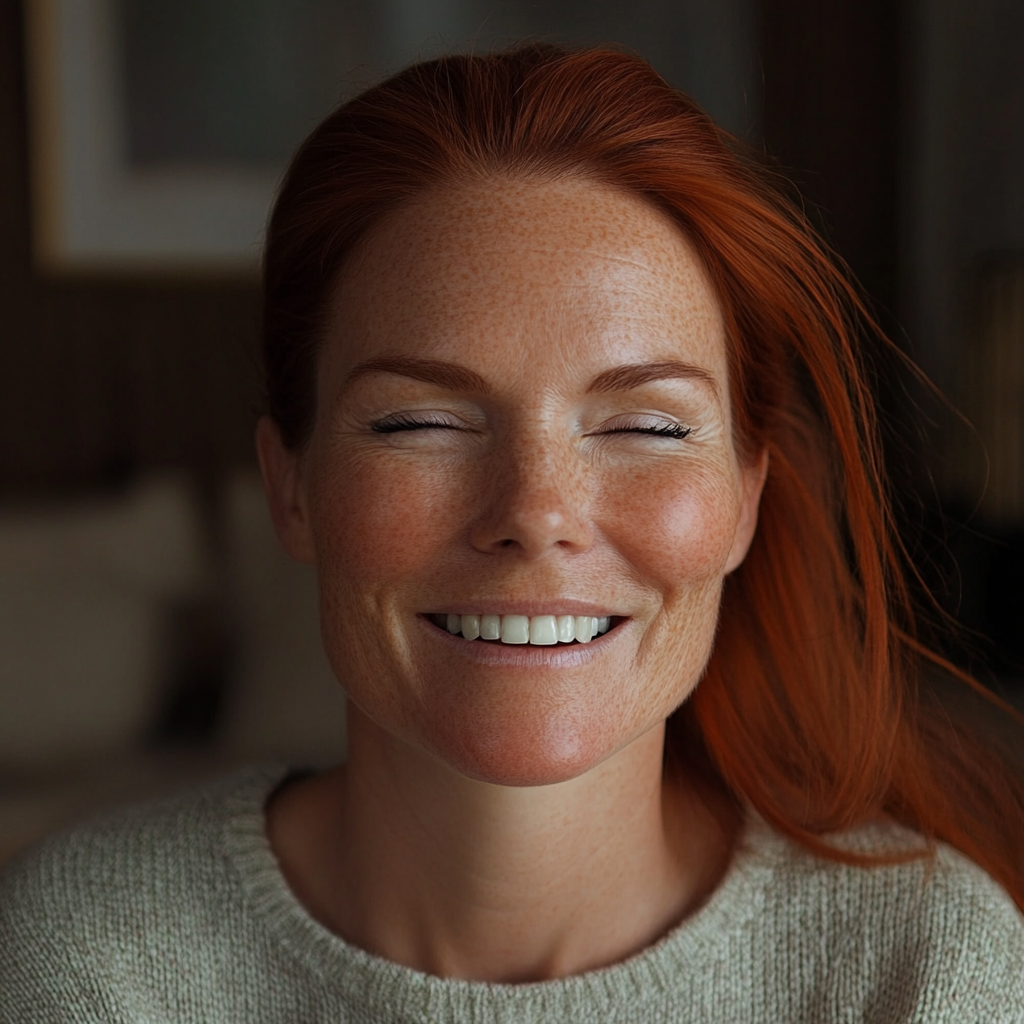 A woman laughing | Source: no source