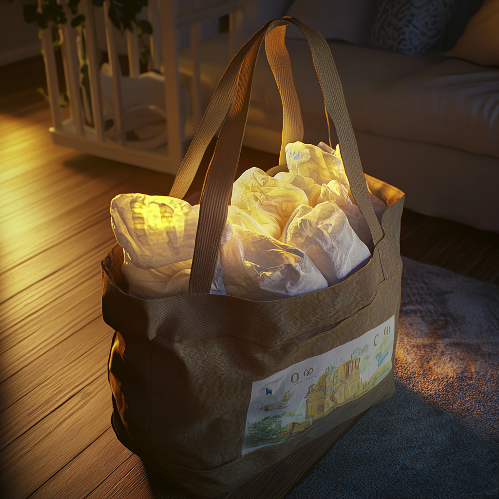 Baby diapers in a bag | Source: No source