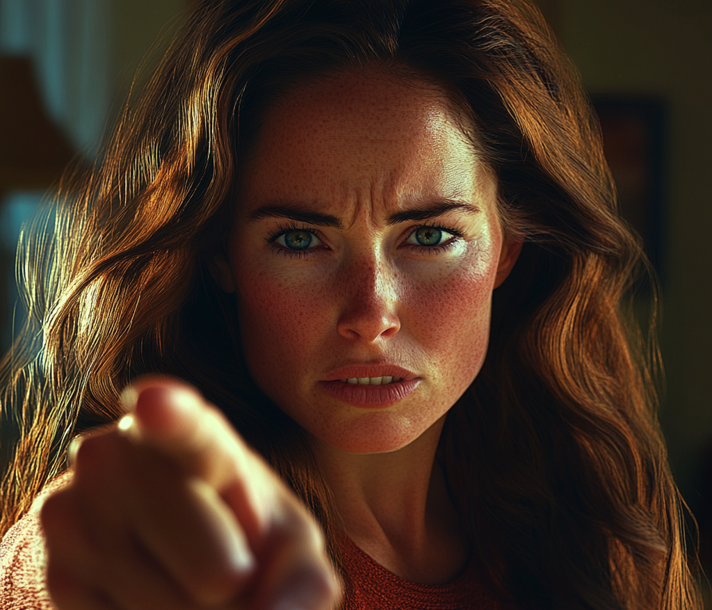An angry woman pointing her finger at someone | Source: No source