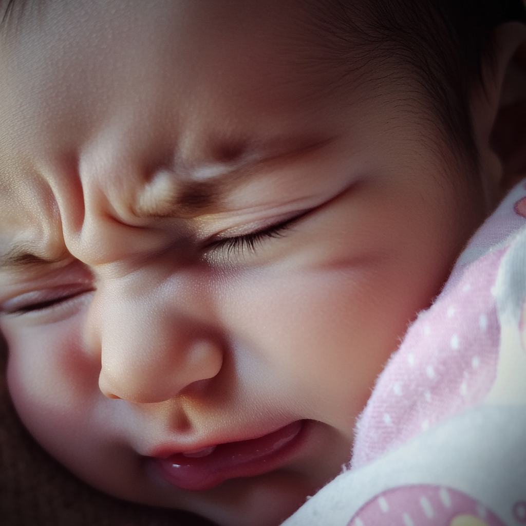 A crying baby girl | Source: No source