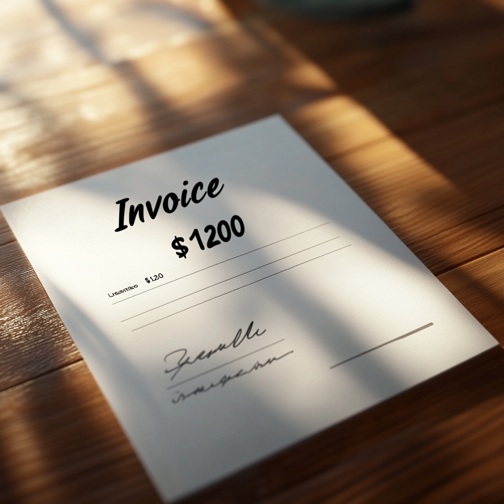 An invoice on the table | Source: no source