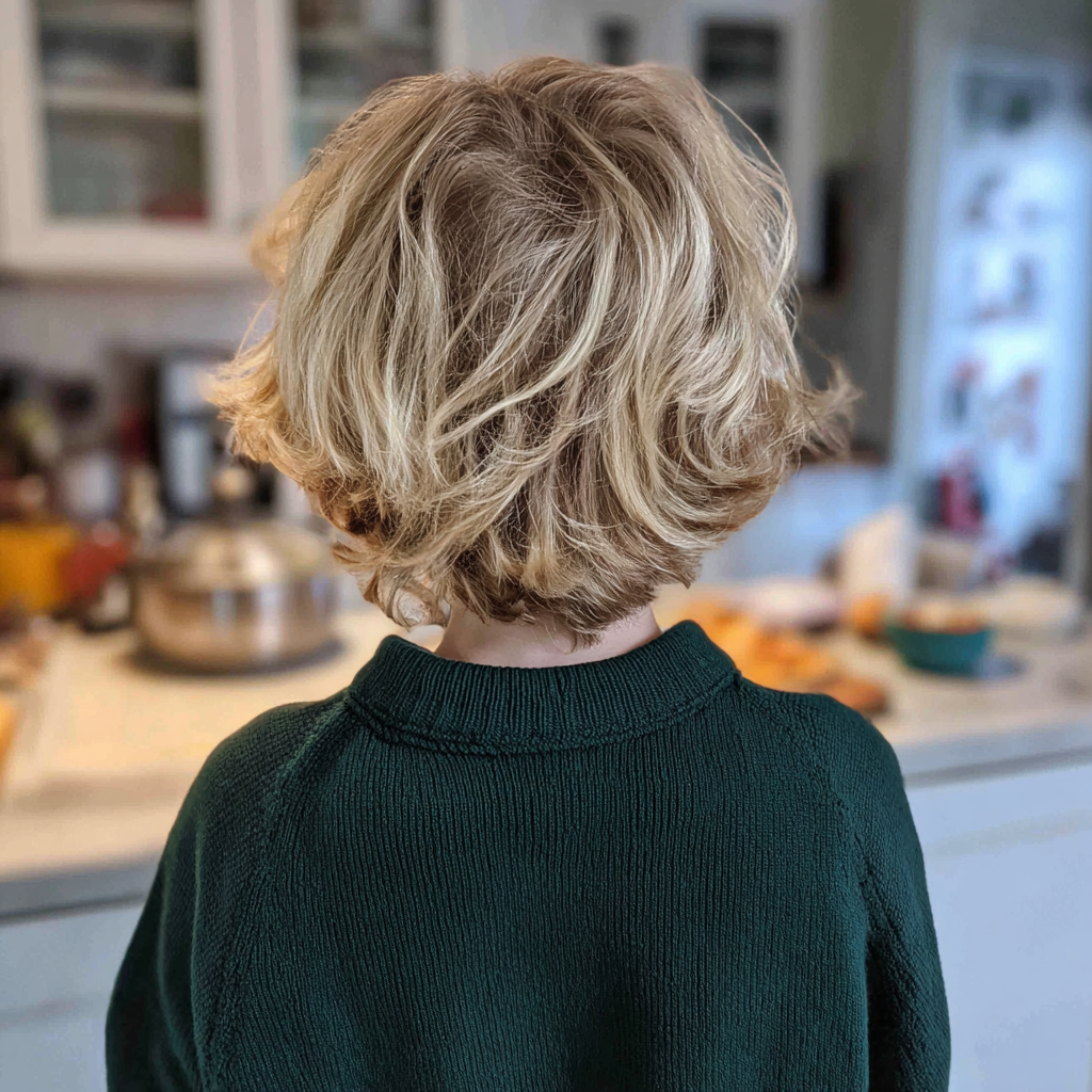 A little boy standing in a kitchen | Source: no source
