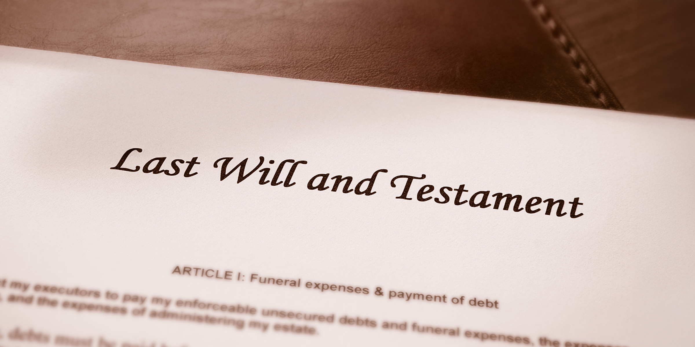 A last will and testament document | Source: Shutterstock