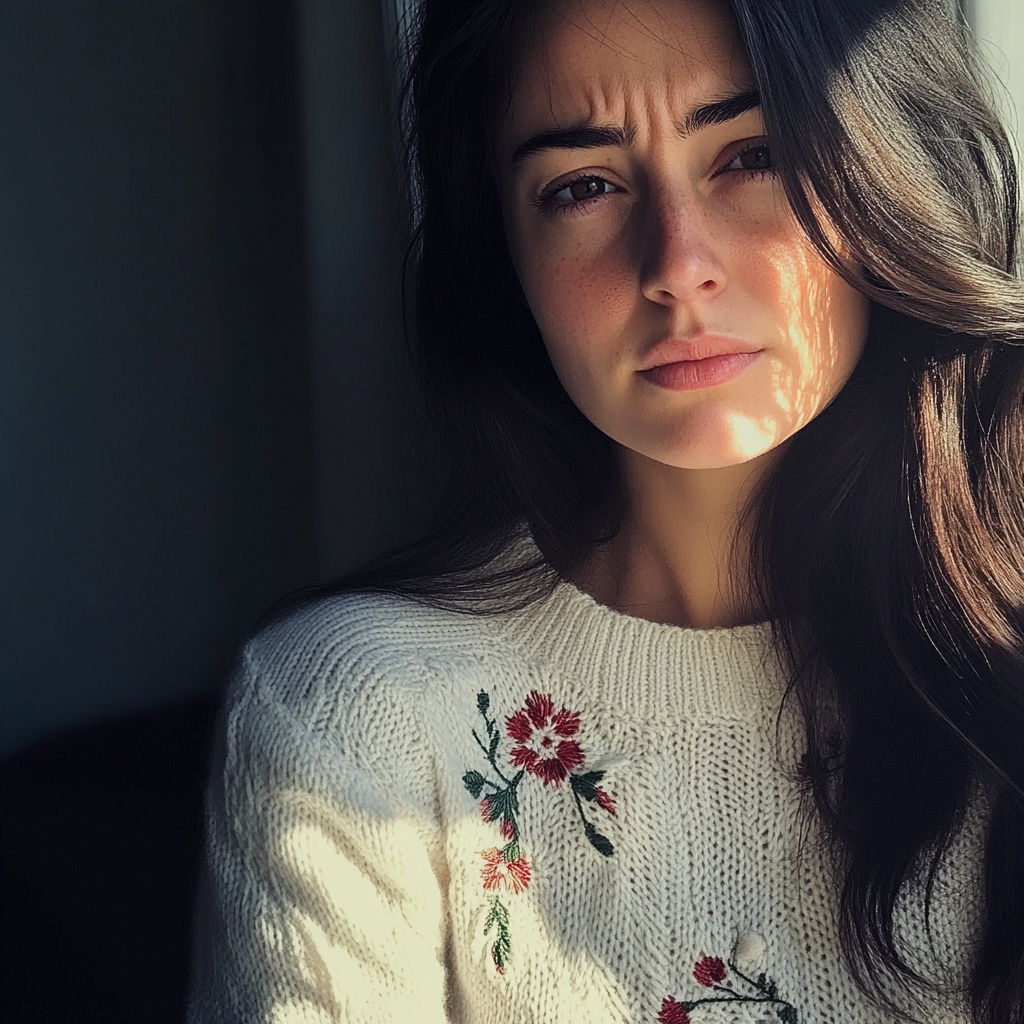 A close up of a frowning woman | Source: no source