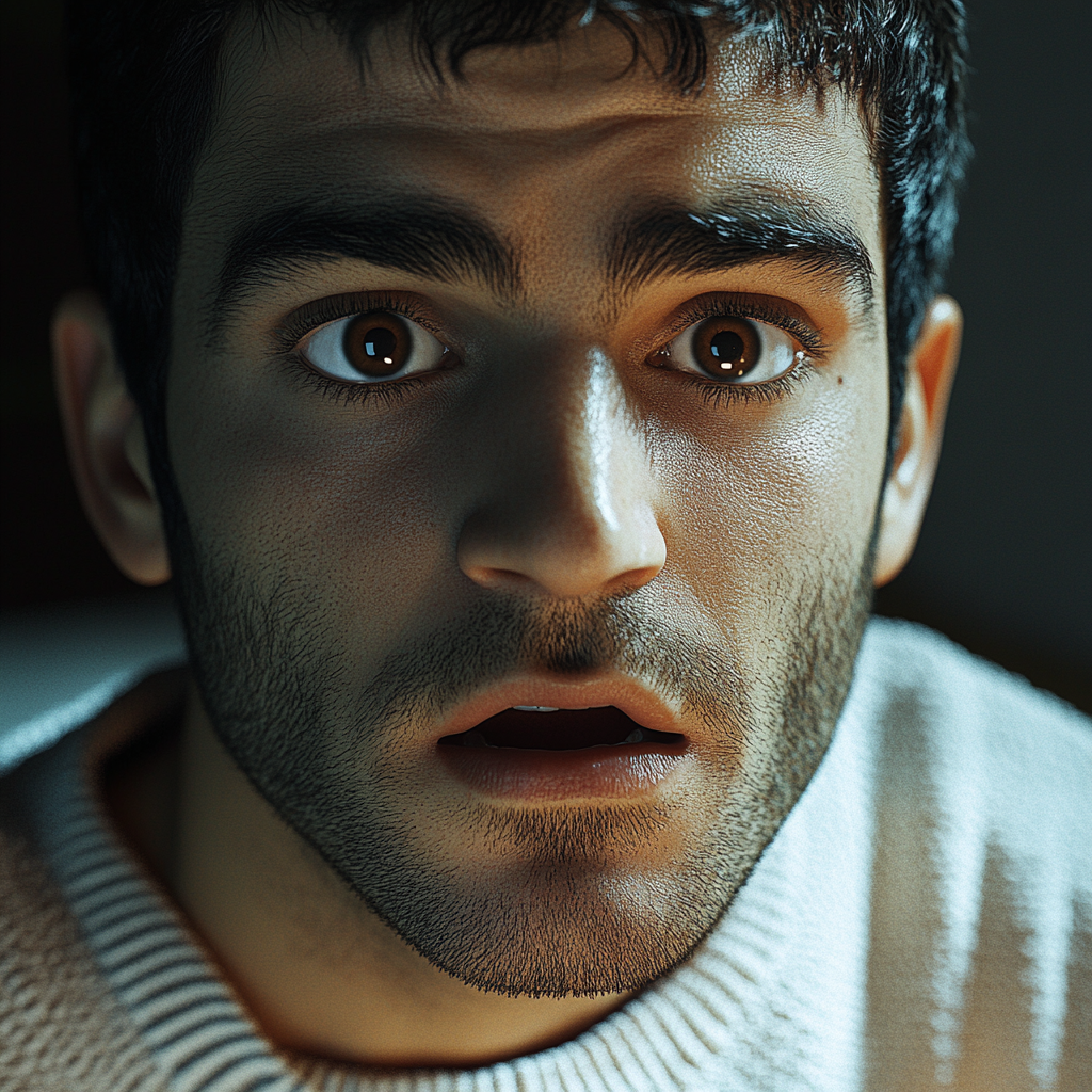 A close-up shot of a man's face | Source: no source