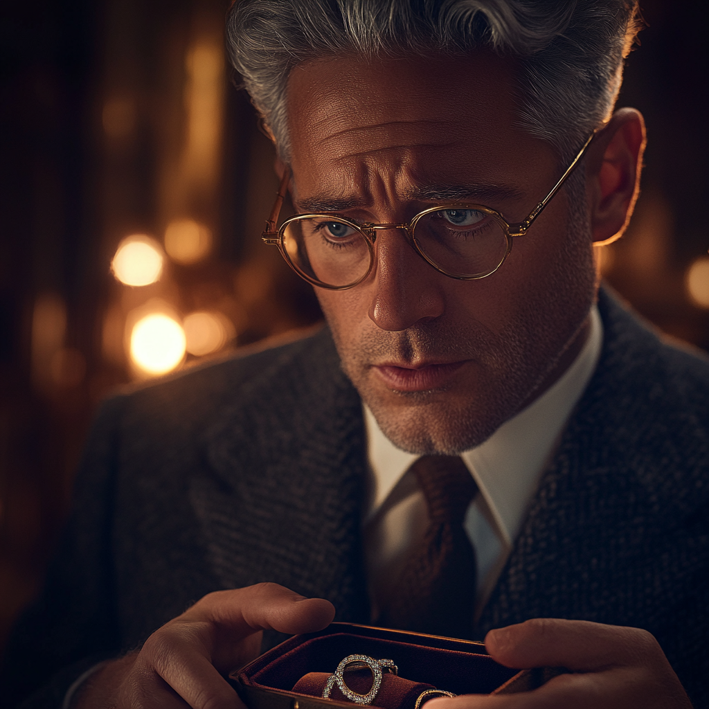 A jeweler holding a jewelry box | Source: No source