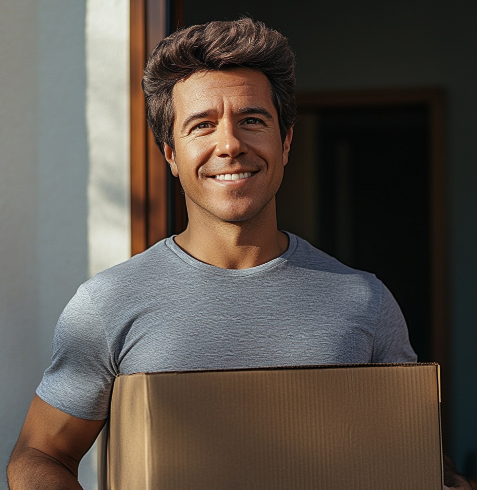 A man holding a box | Source: No source
