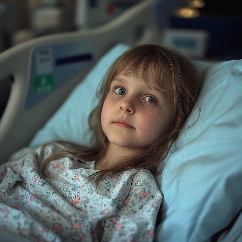 A little girl ready for surgery | Source: no source