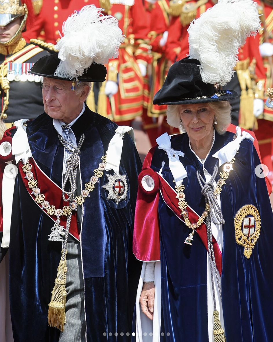 King Charles and Queen Camilla are pictured during the annual Garter Day service and procession, dated June 16, 2025 | Source: Instagram/theroyalfamily