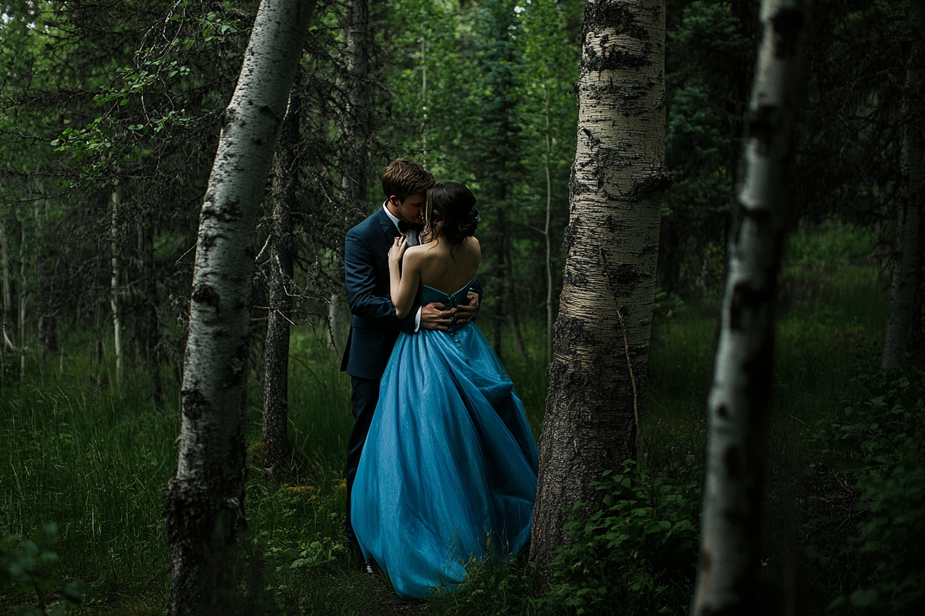 A couple in a forest | Source: no source