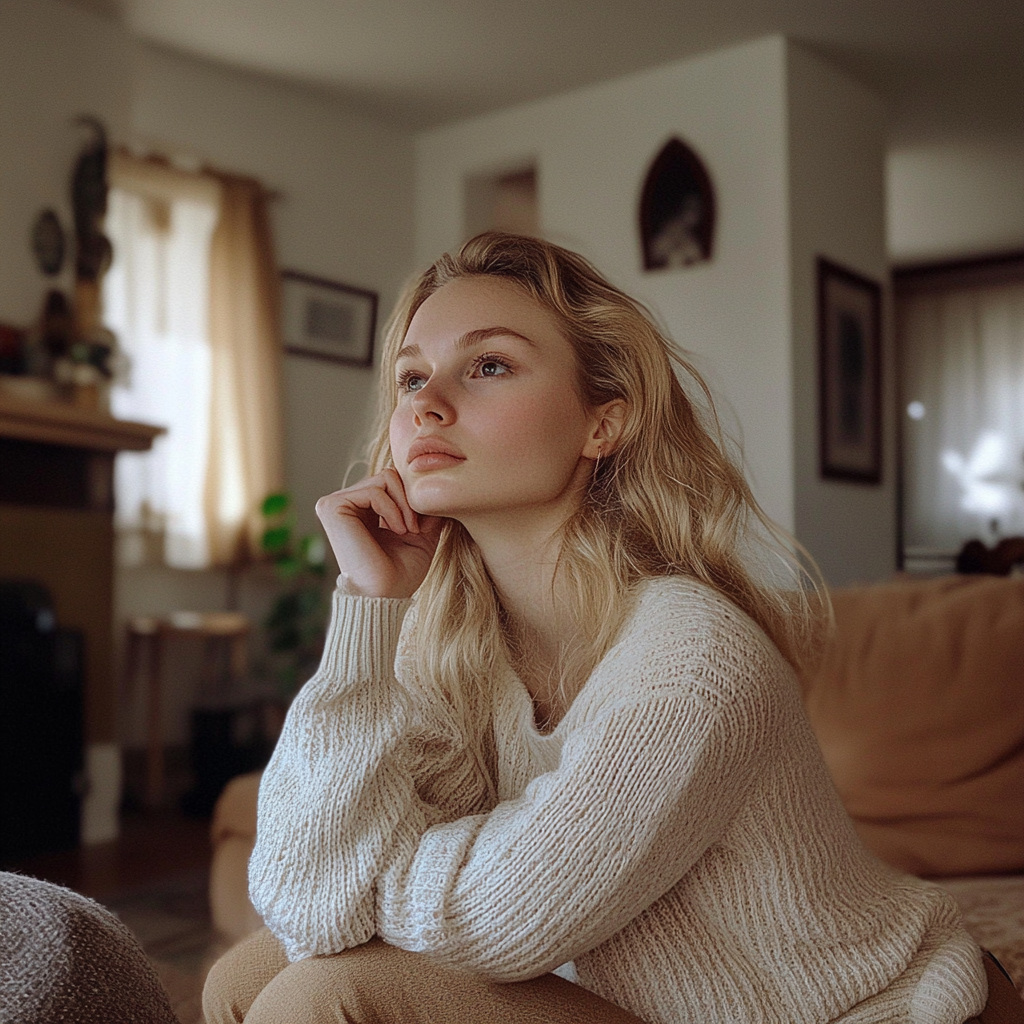 Woman lost in thoughts | Source: No source