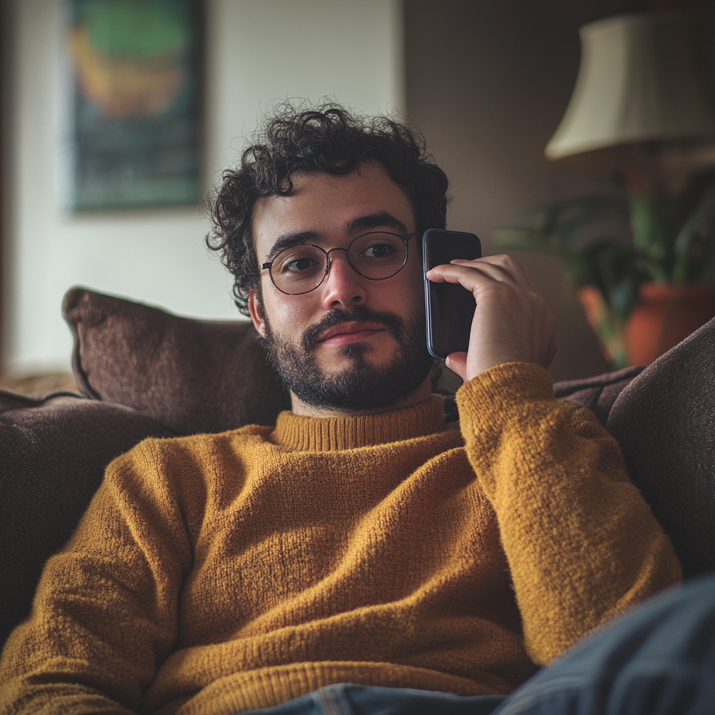Man having a phone call | Source: no source