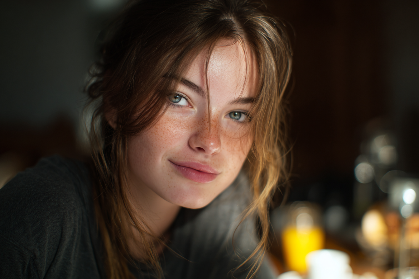 A young girl smiling | Source: no source