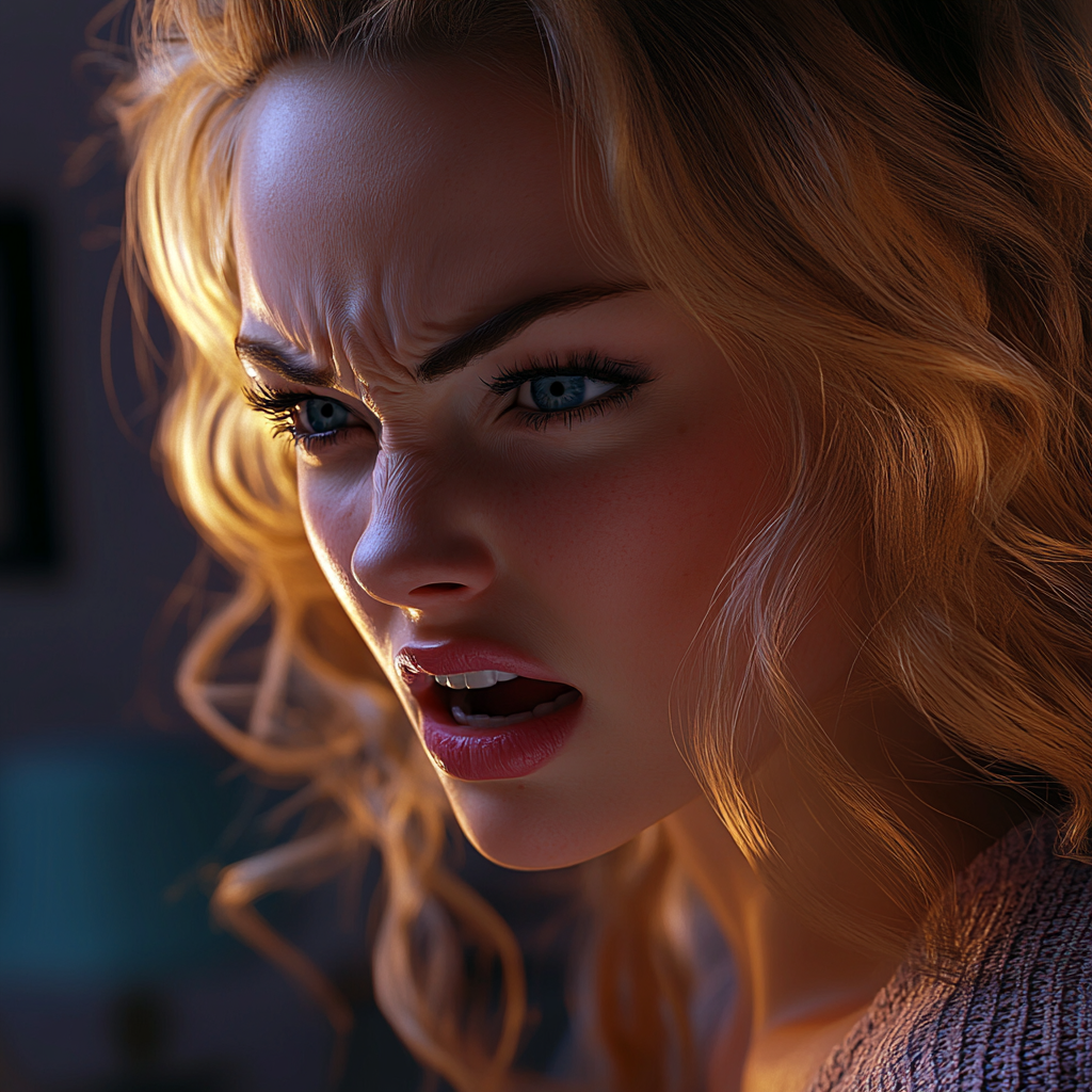 Portrait of an angry woman looking at someone | Source: no source