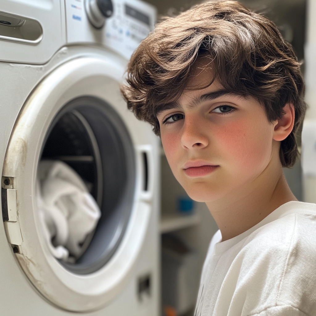 A teenager doing his laundry | Source: no source