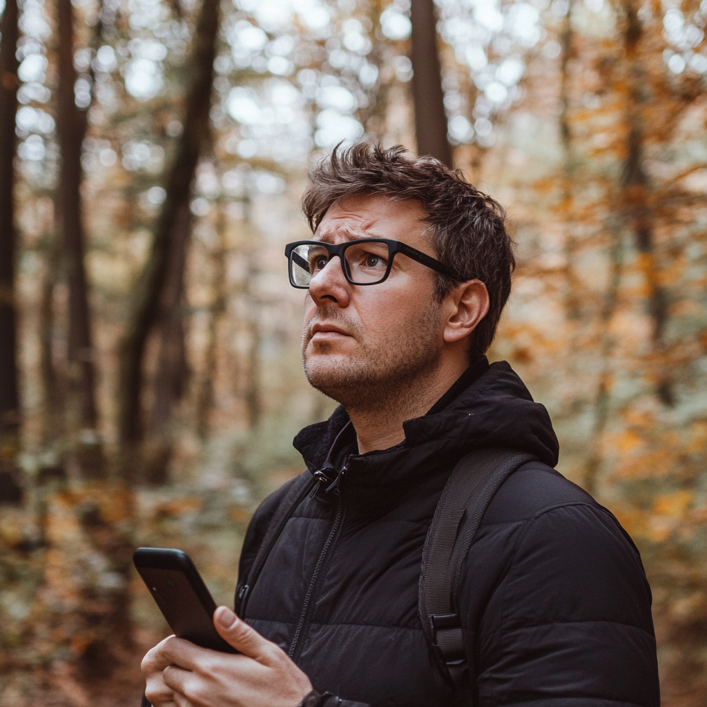 A man holding his phone | Source: No source