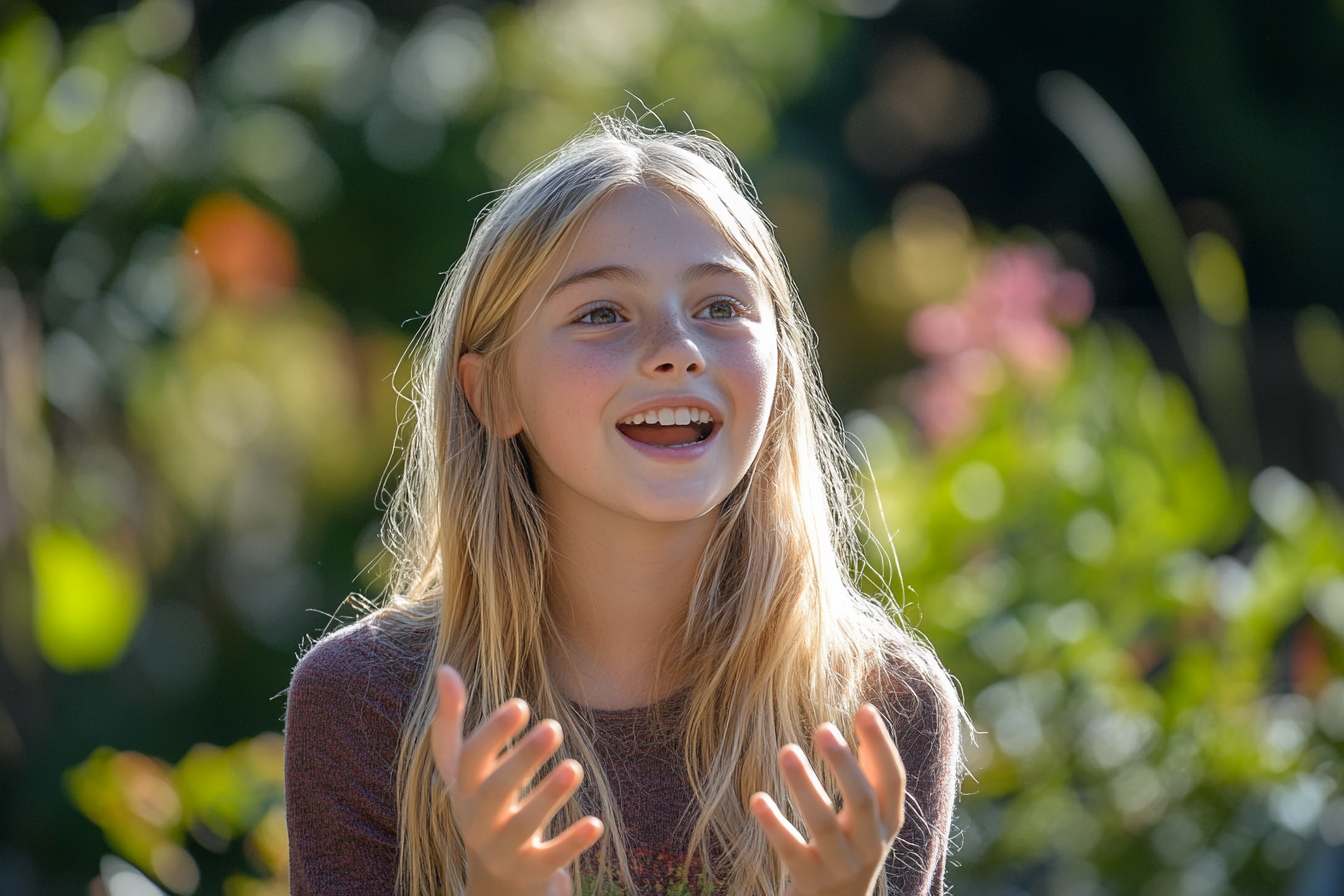 An enthusiastic teen girl | Source: no source