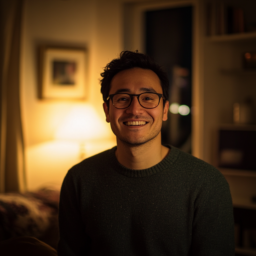 A nervous man in his living room | Source: no source