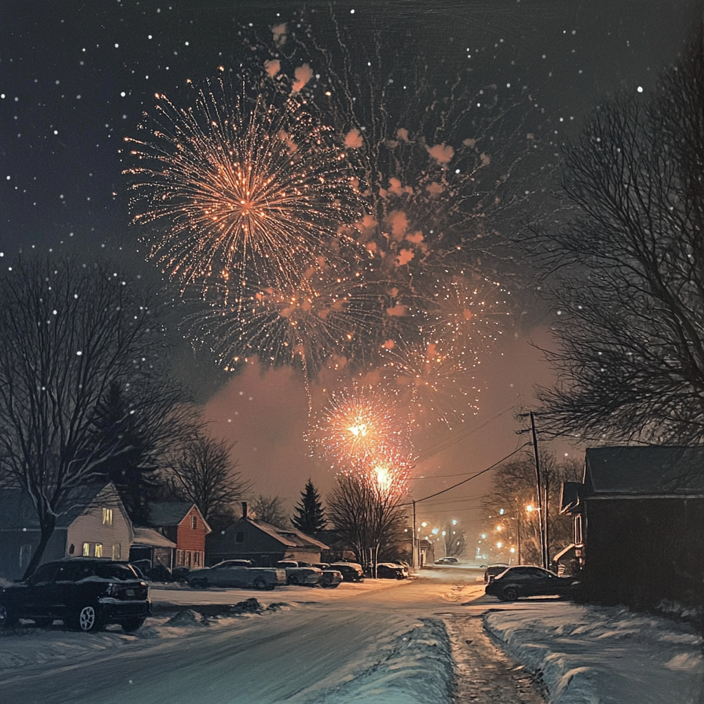 Fireworks in the night sky | Source: No source