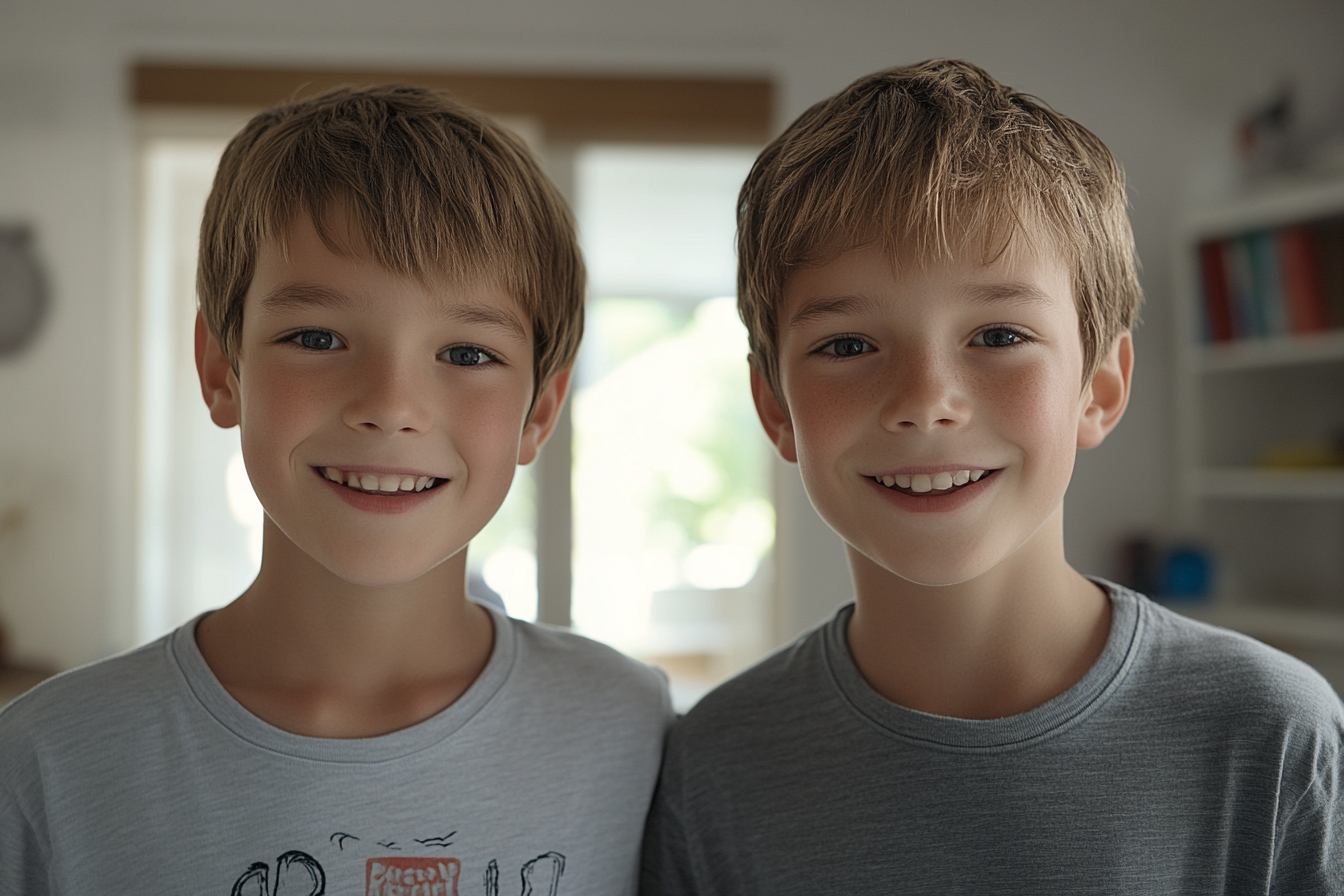 Two boys smiling | Source: no source