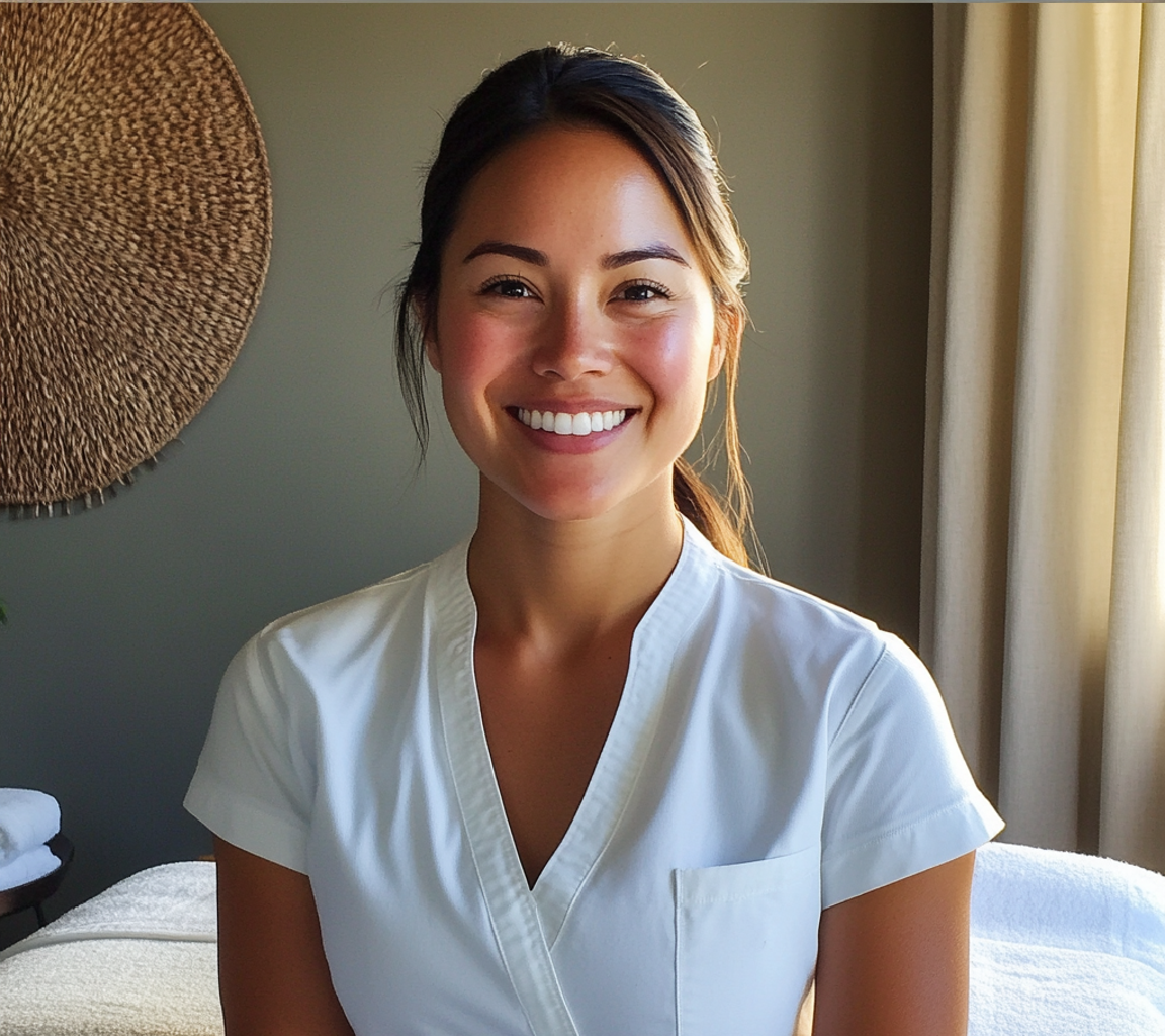 A smiling massage therapist | Source: No source