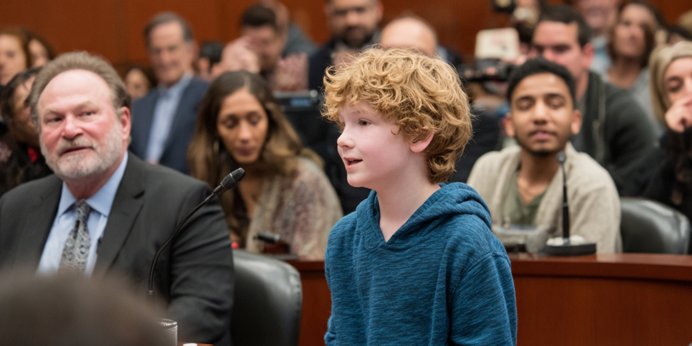 A child speaking in court | Source: No source