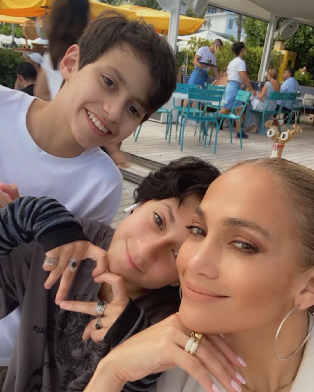 Jennifer Lopez celebrates Mother's Day with Maximilian and Emme Muniz, seen in a post dated May 10, 2021 | Source: Instagram/jlo