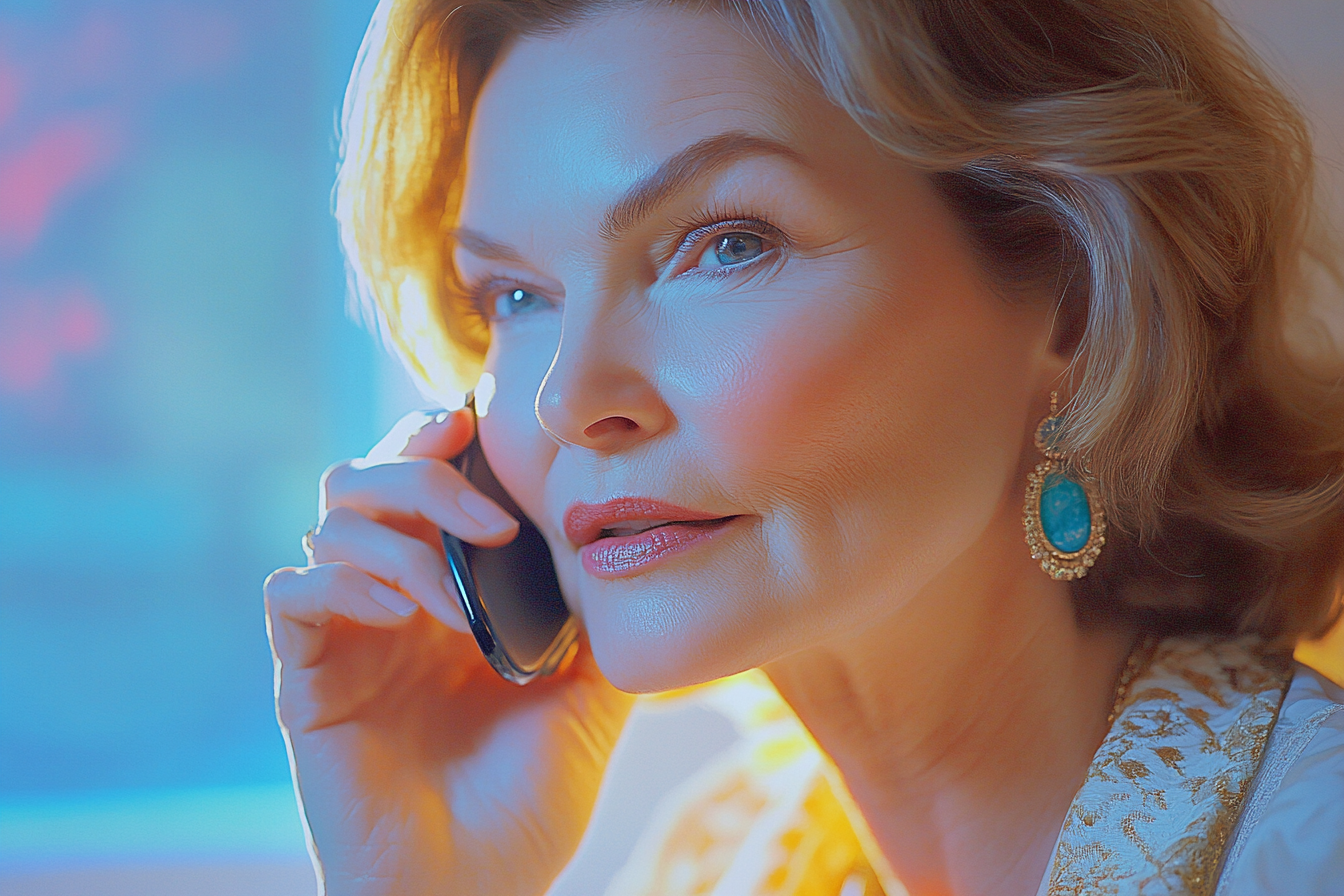 A senior woman talking on the phone | Source: no source