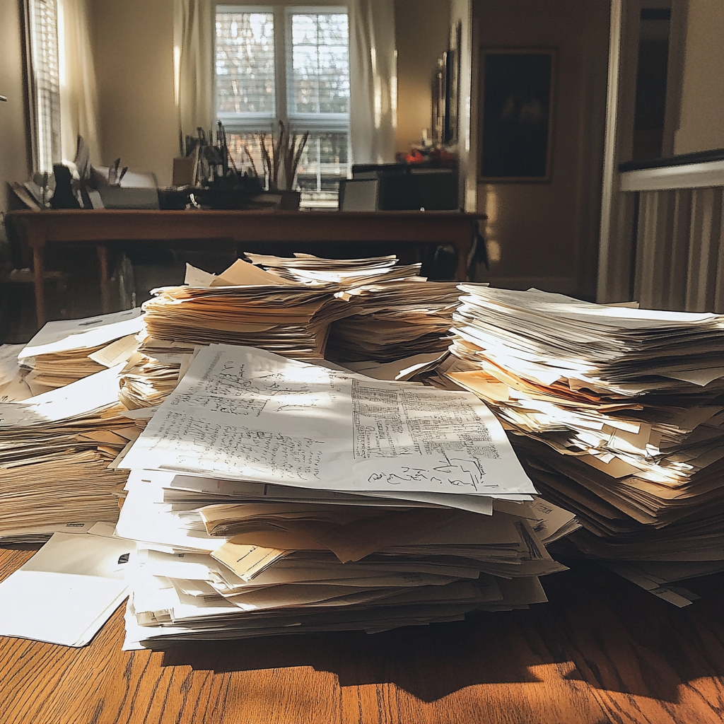 A pile of paperwork | Source: No source
