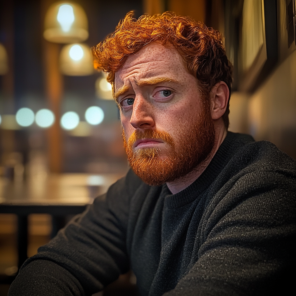 An angry man in a restaurant | Source: no source