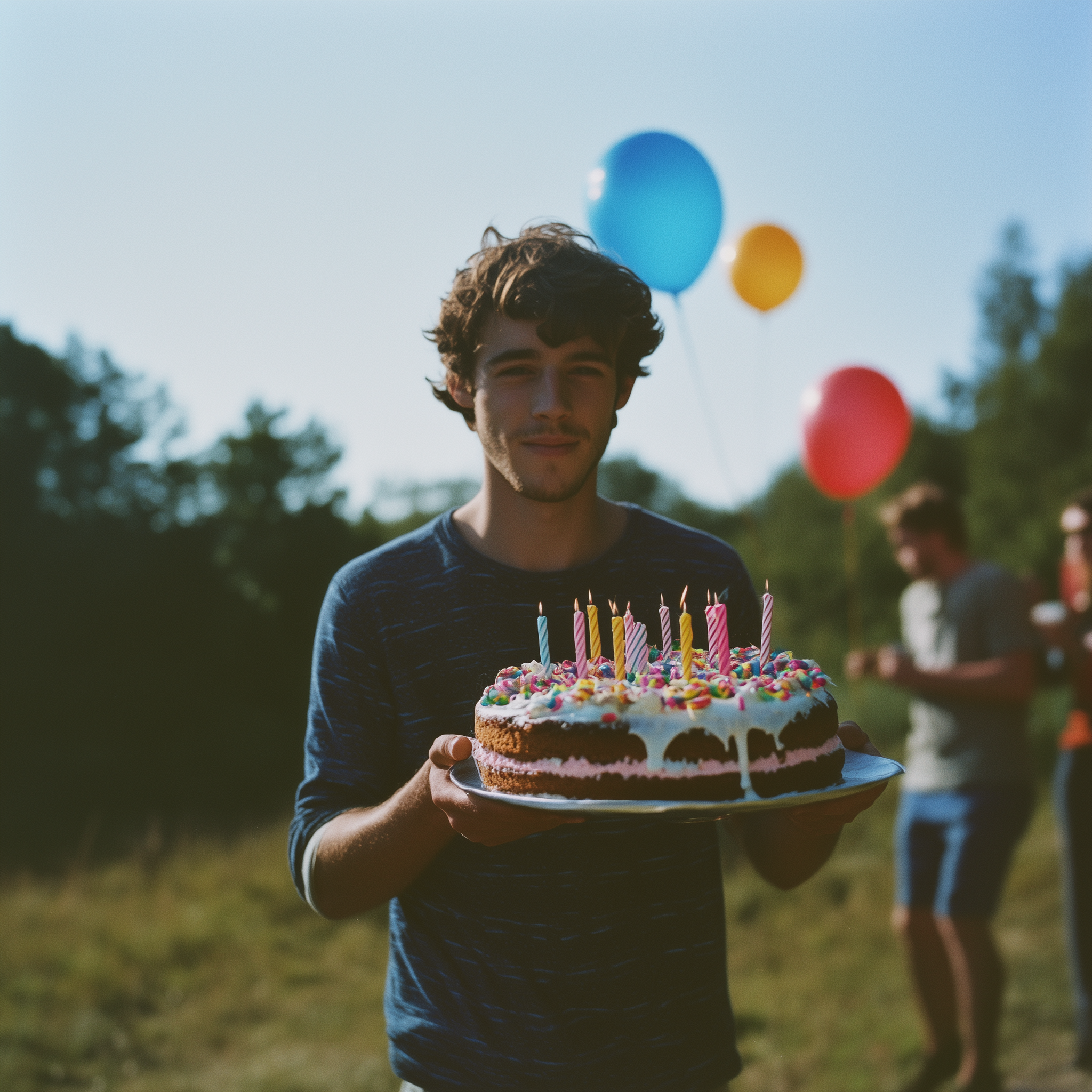 A person carrying a birthday cake | Source: no source