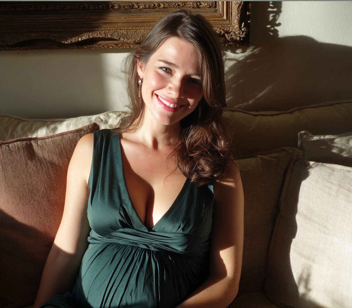 A smiling pregnant woman | Source: No source