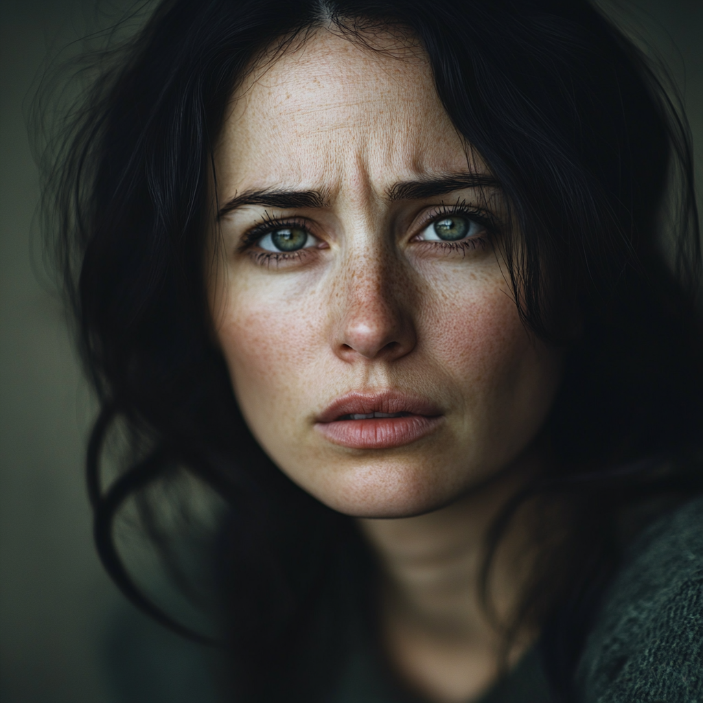 A sad and worried woman | Source: No source
