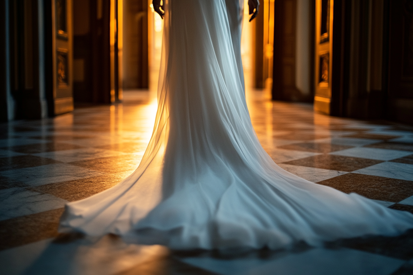 A woman in a white dress | Source: no source