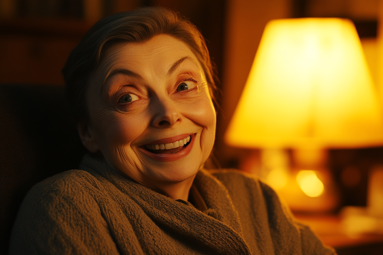An older woman laughing | Source: No source