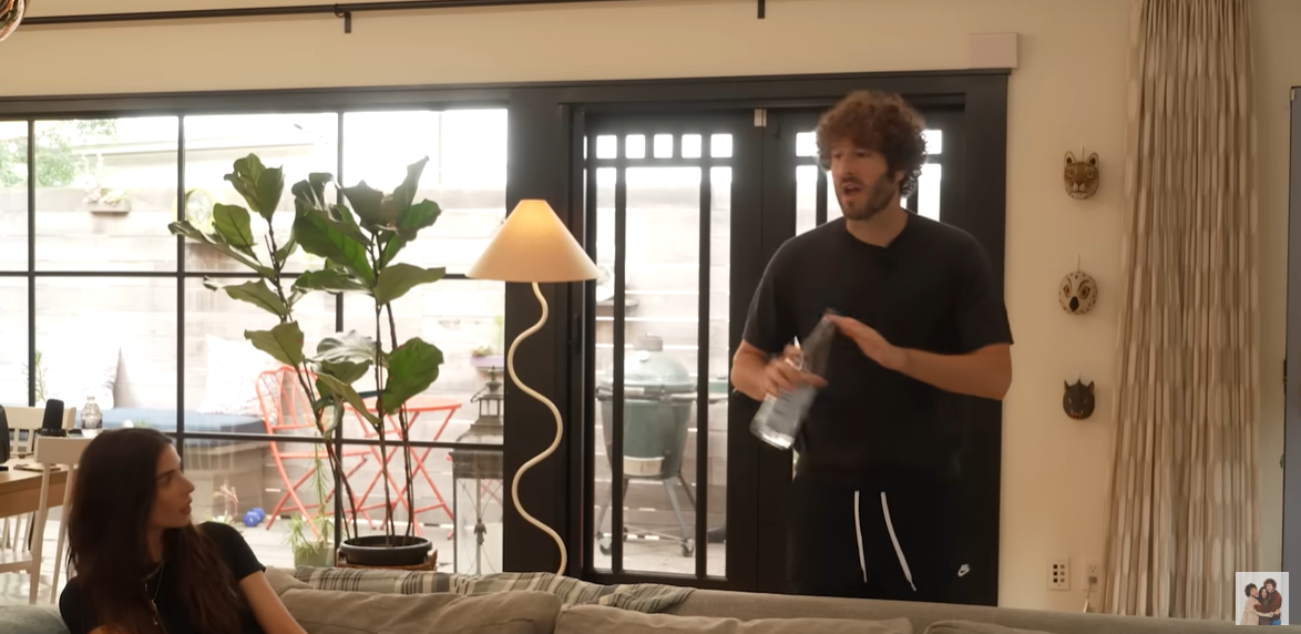 Benny Blanco's friends, Lil Dicky and Kristin Batalucco are seen on the podcast. | Source: YouTube/FriendsKeepSecrets