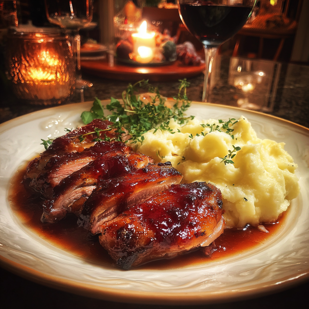 A plate of food on a table | Source: no source