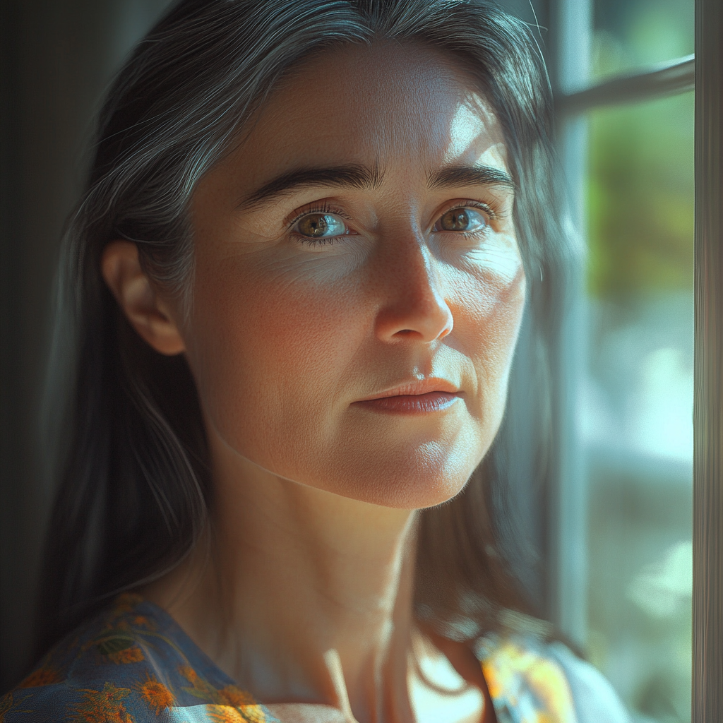 A woman standing near a window | Source: No source