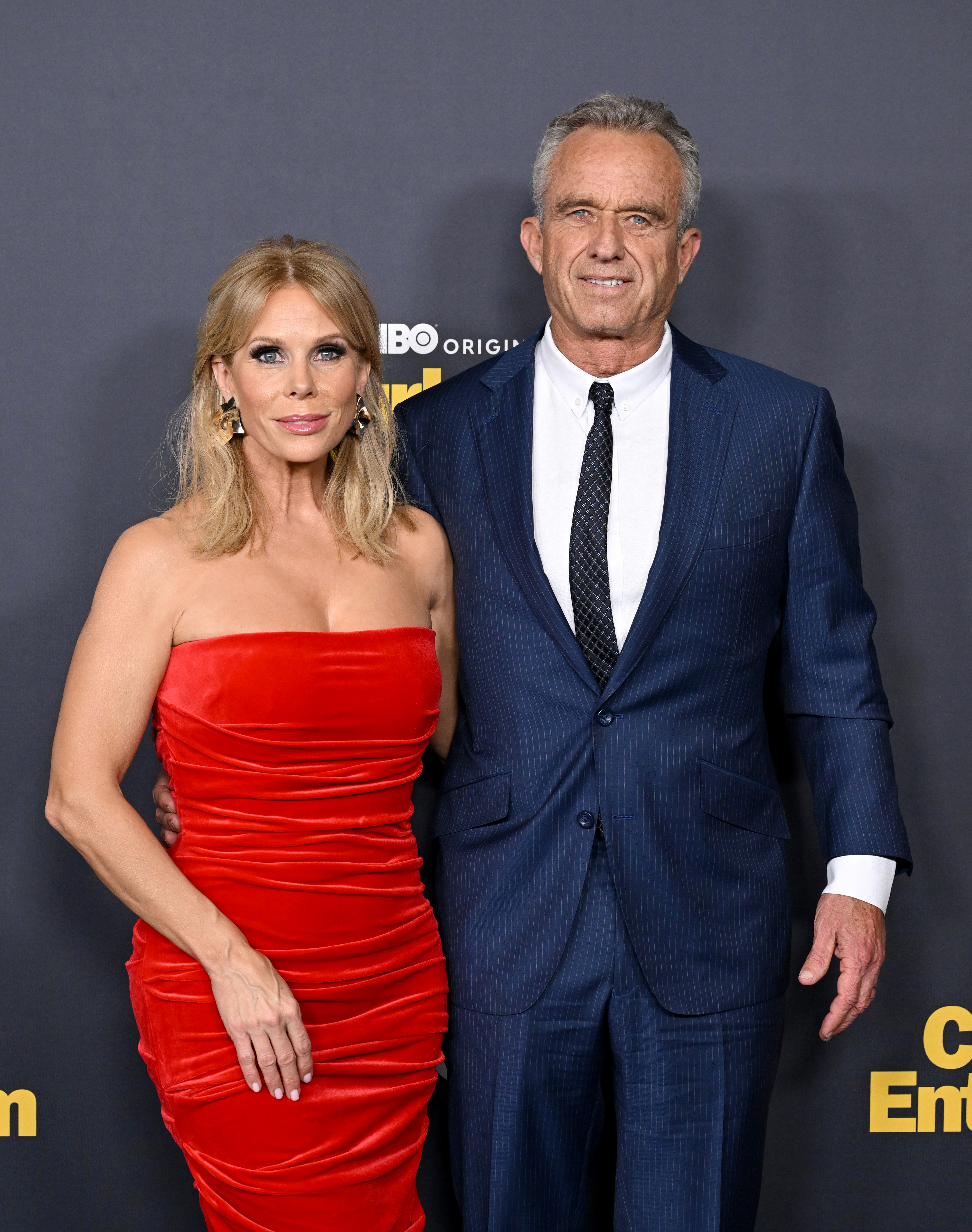Cheryl Hines and Robert F. Kennedy Jr. attend the premiere of HBO's "Curb Your Enthusiasm" Season 12 at Directors Guild Of America on January 30, 2024 in Los Angeles, California | Source: Getty Images