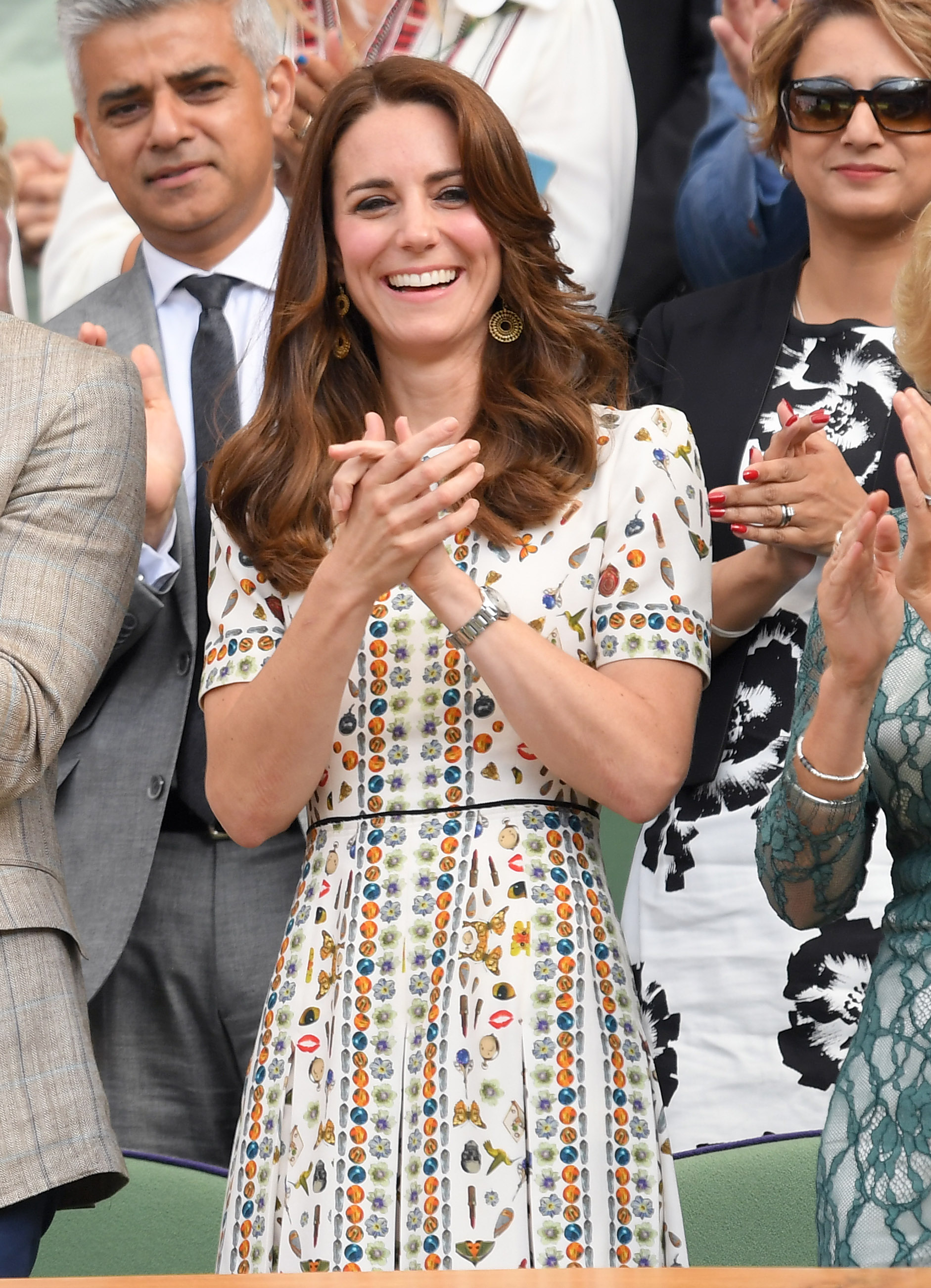 The Princess of Wales at the Men's Singles Final of the Wimbledon Championships between Milos Raonic and Andy Murray on July 10, 2016, in London, England. | Source: Getty Images