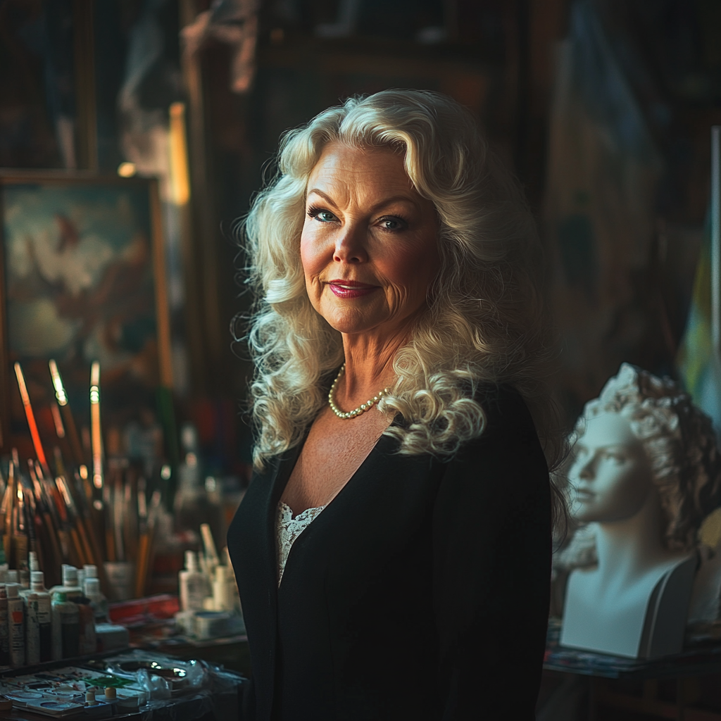 A smiling senior woman in an art studio | Source: no source