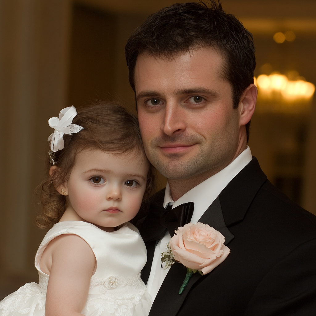 A smiling man holding a little girl | Source: no source