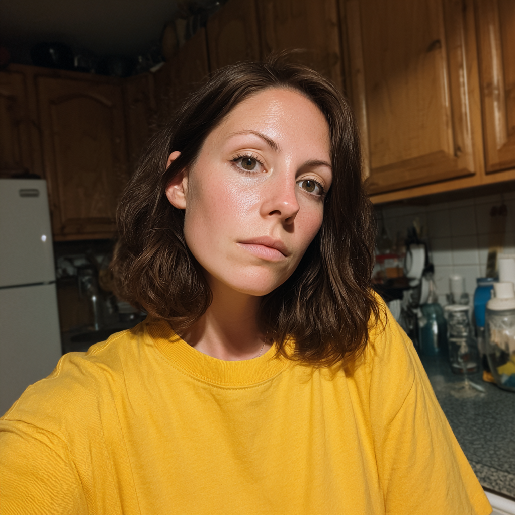 A woman standing in a kitchen | Source: No source