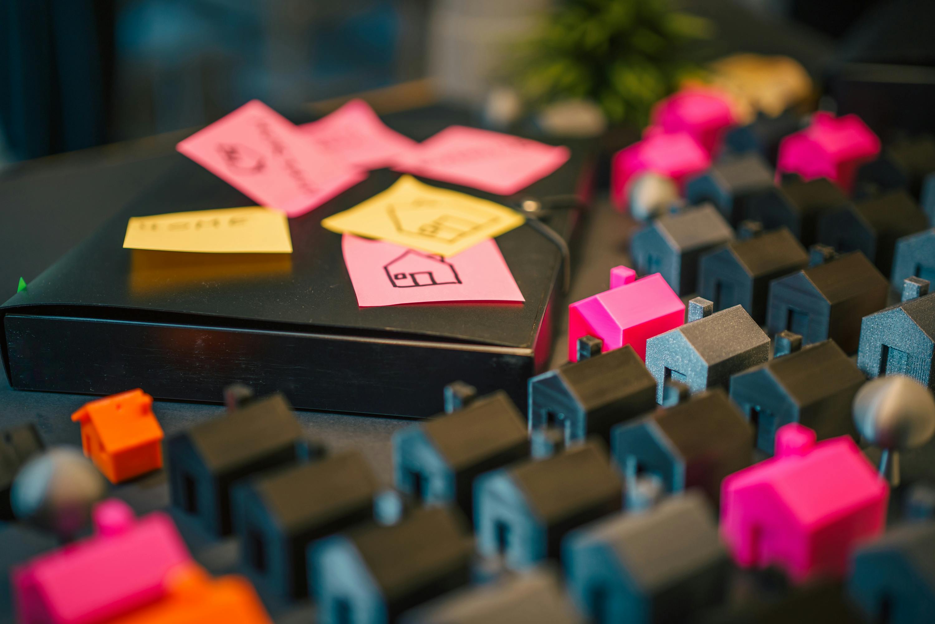 Colorful estate planning with tiny houses | Source: Pexels