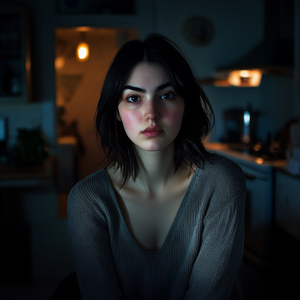 A woman sitting in her house | Source: No source