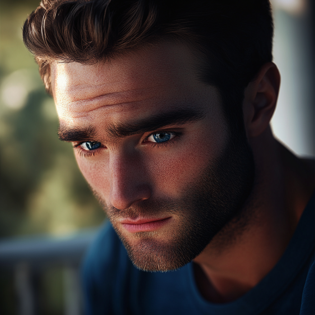 A disheartened man with his eyes downcast | Source: No source