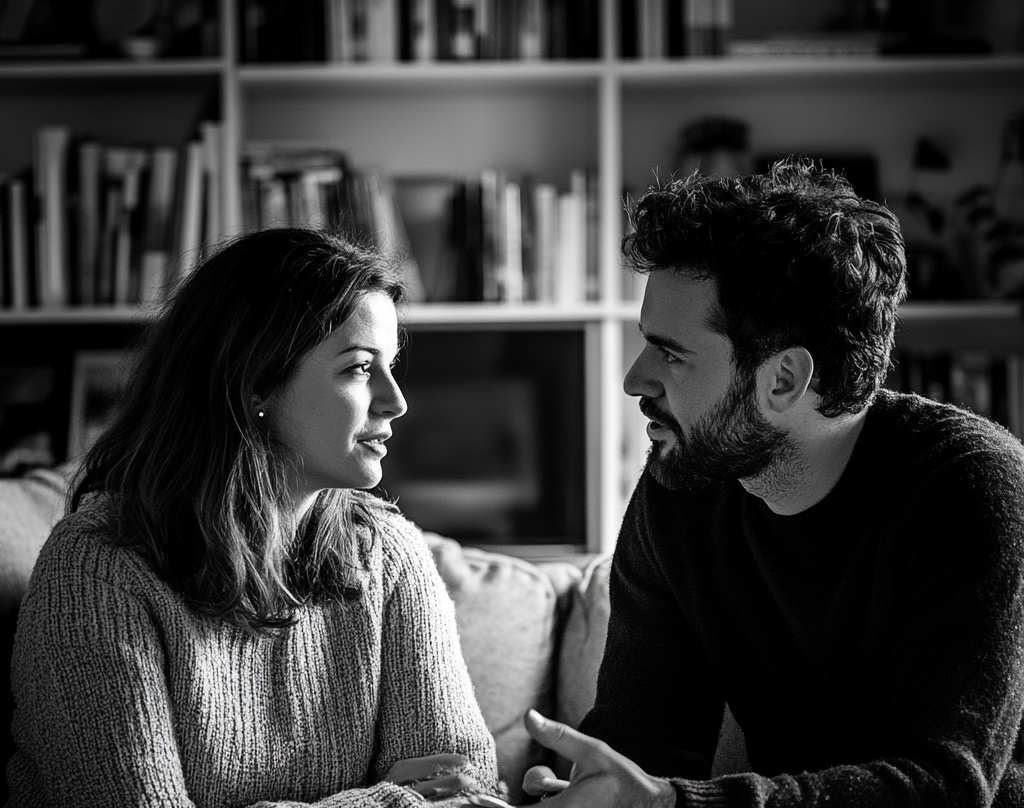 Couple having a conversation | Source: no source